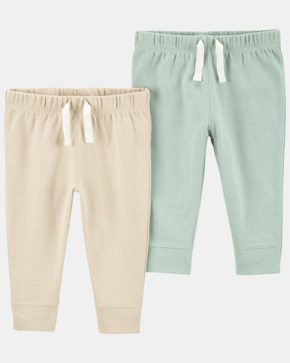 Pack 2 pantalones de algodón, oliva y khaki - Carter's
