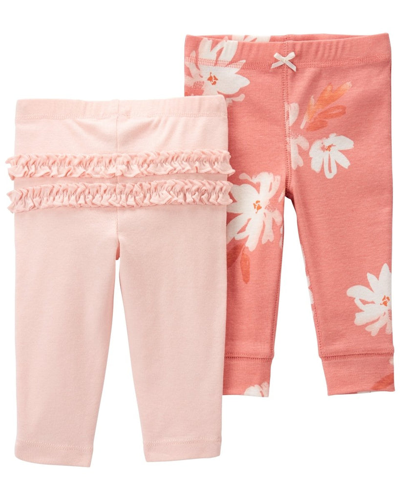 Pack 2 pantalones de algodón, rosados - Carter's