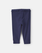 Pack 2 pantalones de canalé con volante, rosa y azul marino - Carter's