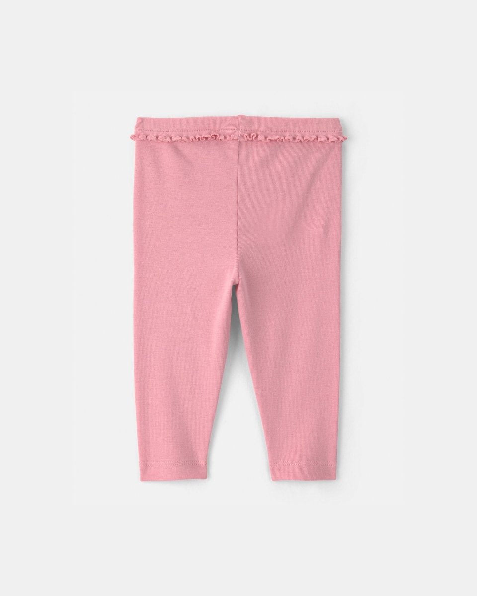 Pack 2 pantalones de canalé con volantes, rosa - Carter's