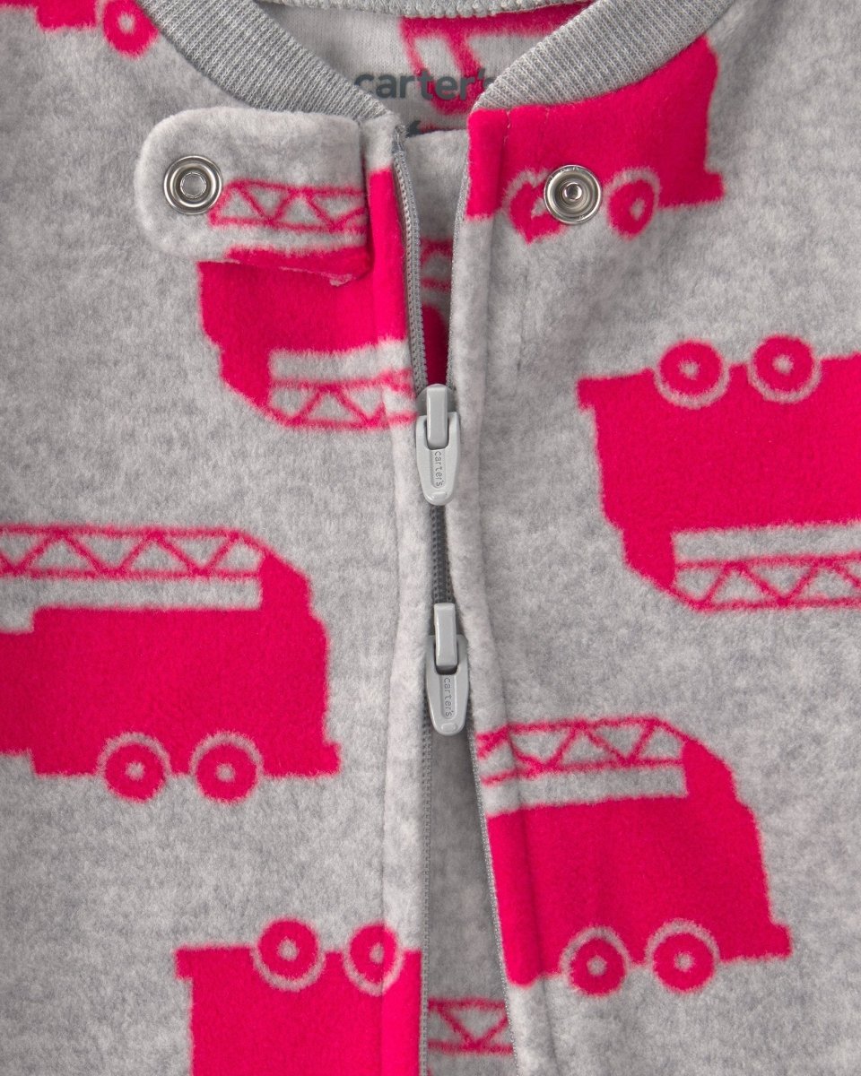 Pack 2 pijamas de polar, camiones de bomberos a rayas - Carter's