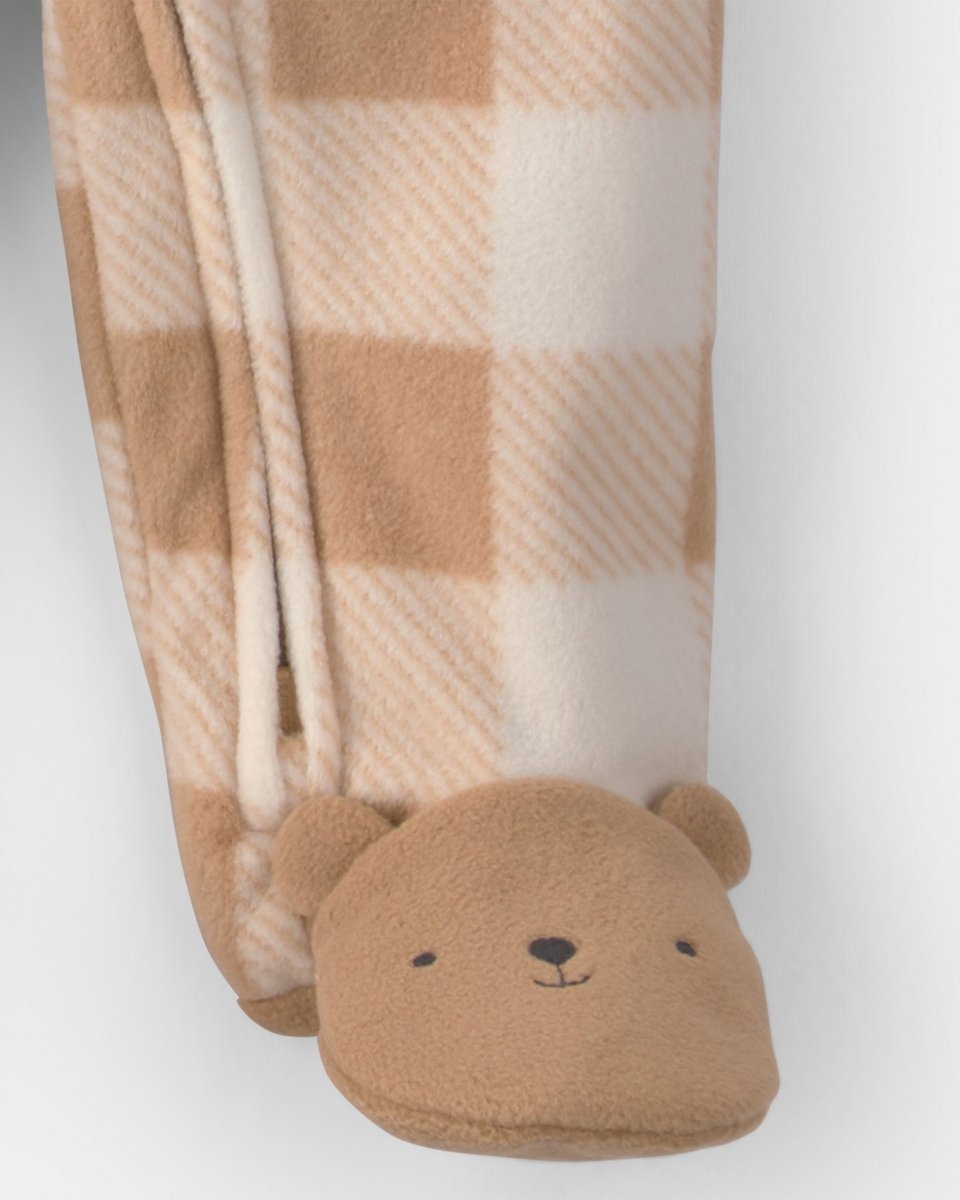 Pack 2 pijamas de polar con cremallera, cuadros y animales - Carter's