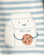 Pack 2 pijamas de polar con cremallera, leche y galletas - Carter's