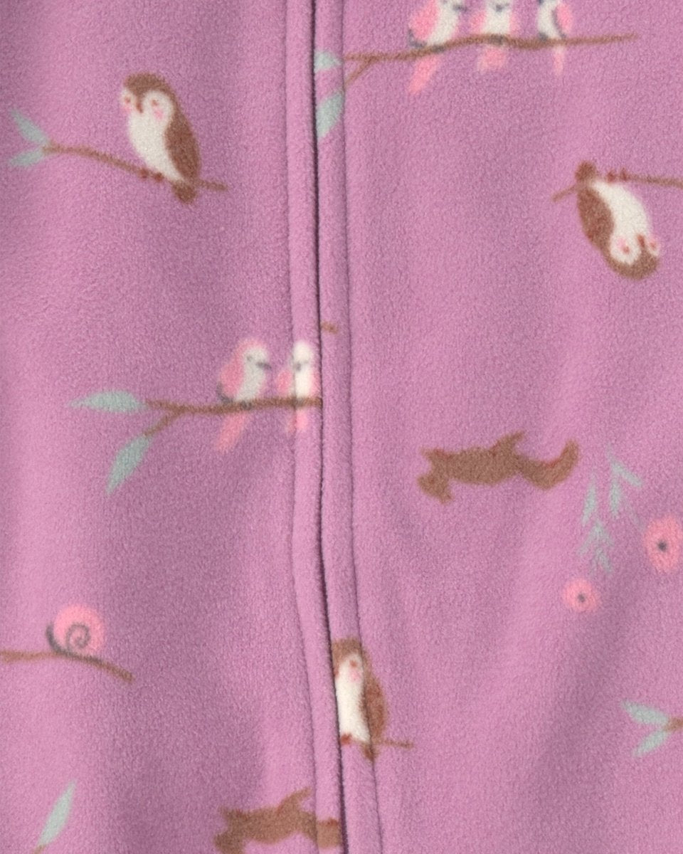 Pack 2 pijamas de polar con cremallera, pájaros en rosa - Carter's