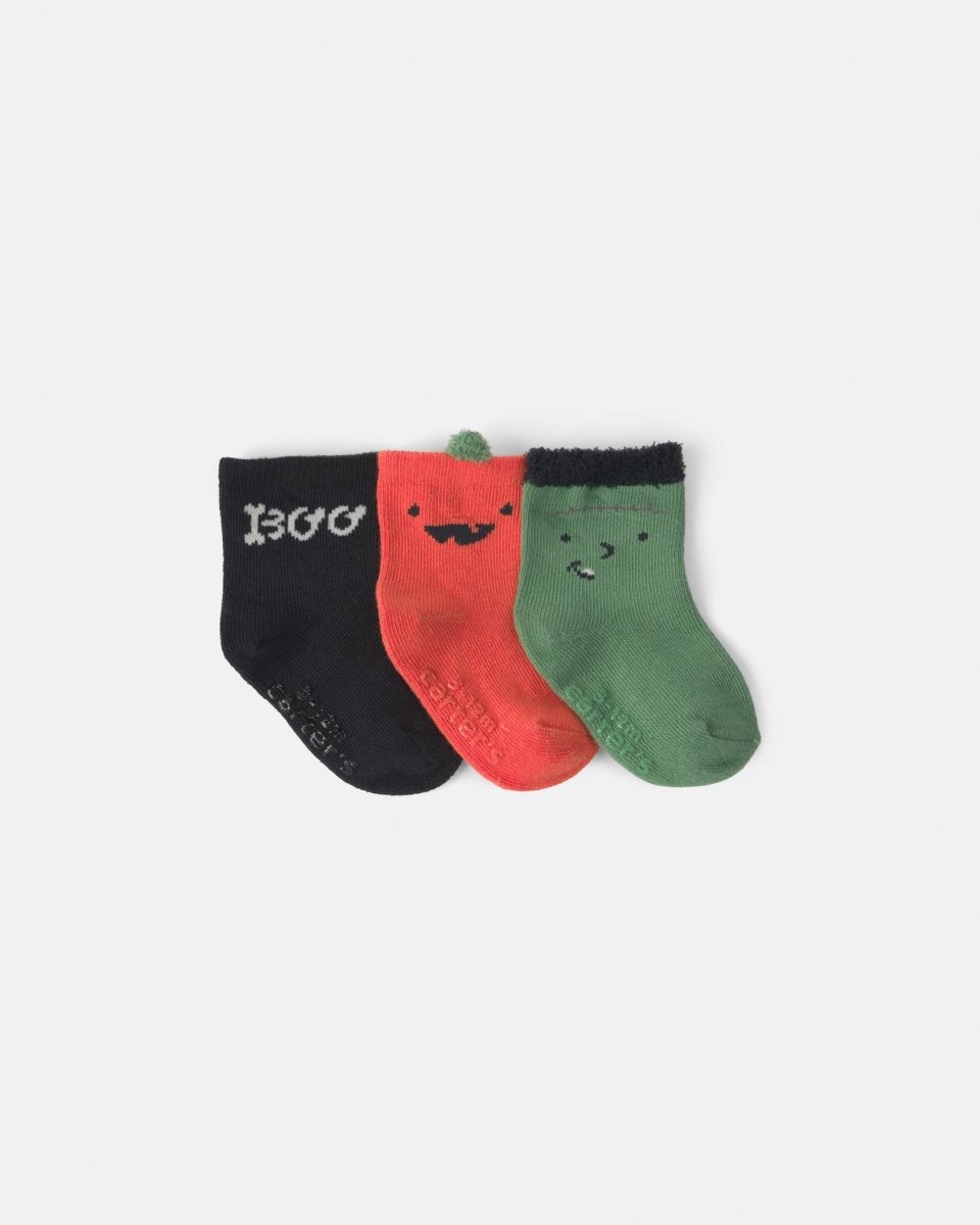 Pack 3 pares de calcetines tipo botita, Halloween - Carter's