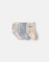 Pack 3 pares de calcetines tobilleros, ballenas en azul