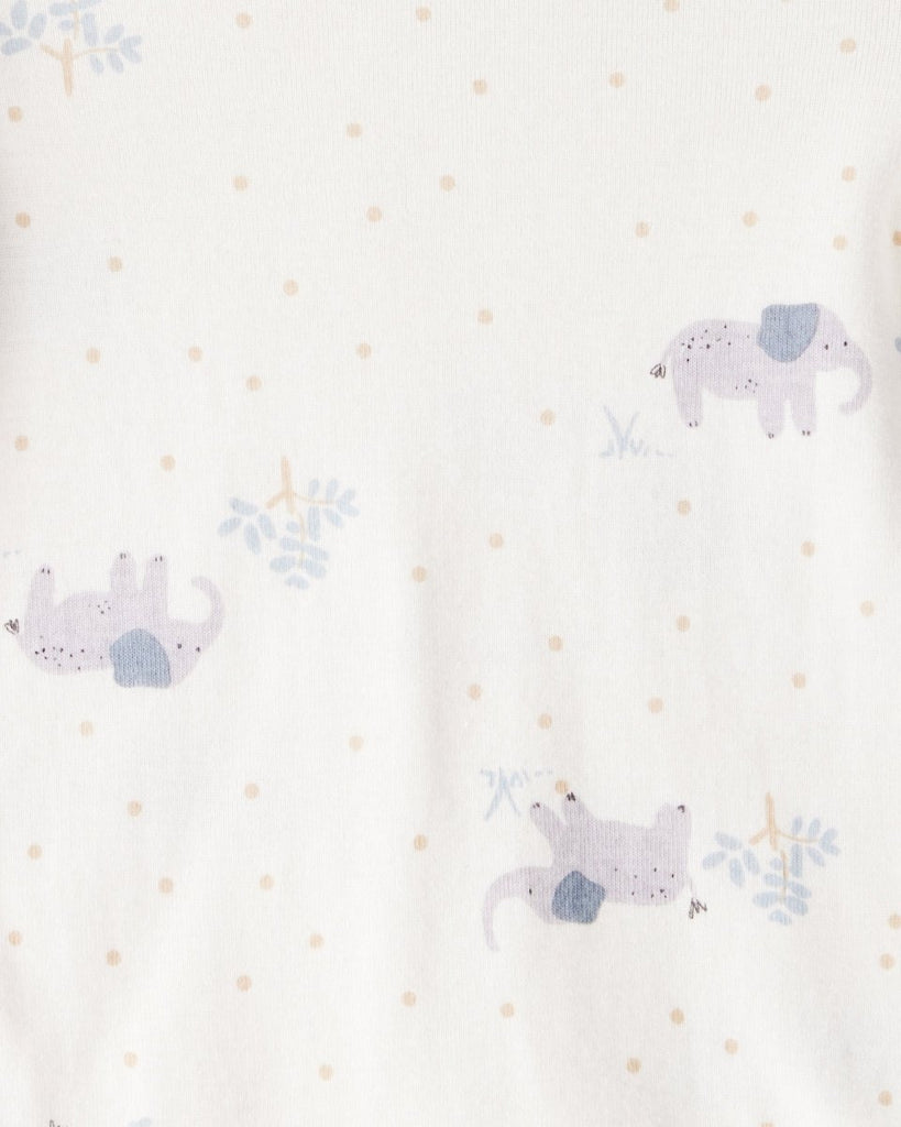 Pack 4 bodies de manga larga con estampado de cara de elefante para bebé unisex - Carter's