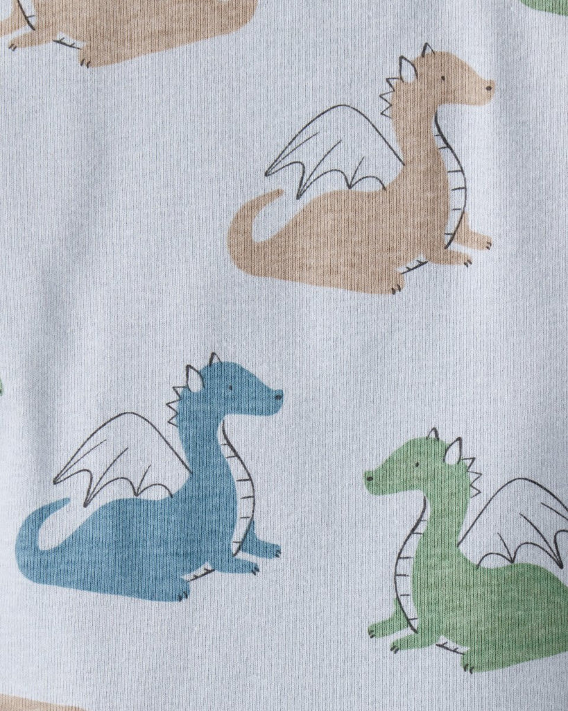 Pack 4 bodies de manga larga con estampado de dragones y rayas para bebé niño - Carter's