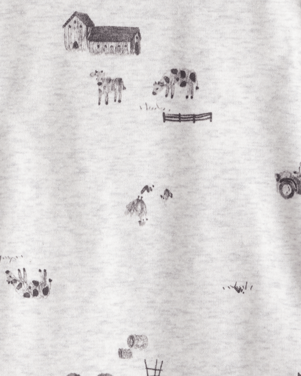 Pack 4 bodies de manga larga con estampados de granja - Carter's