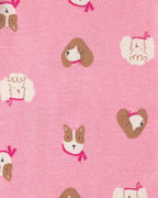 Pack 4 bodies de manga larga de algodón, perritos y flores - Carter's