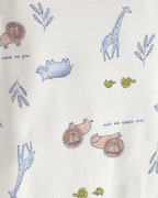 Pack 4 bodies de manga larga safari en azul/neutro - Carter's
