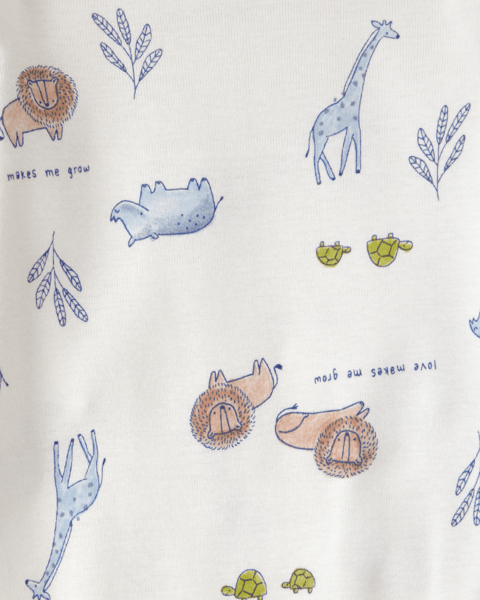 Pack 4 bodies de manga larga safari en azul/neutro - Carter's