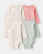 Pack 4 bodies manga larga estilo cowgirl y rayas - Carter's
