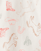 Pack 4 bodies manga larga estilo cowgirl y rayas - Carter's