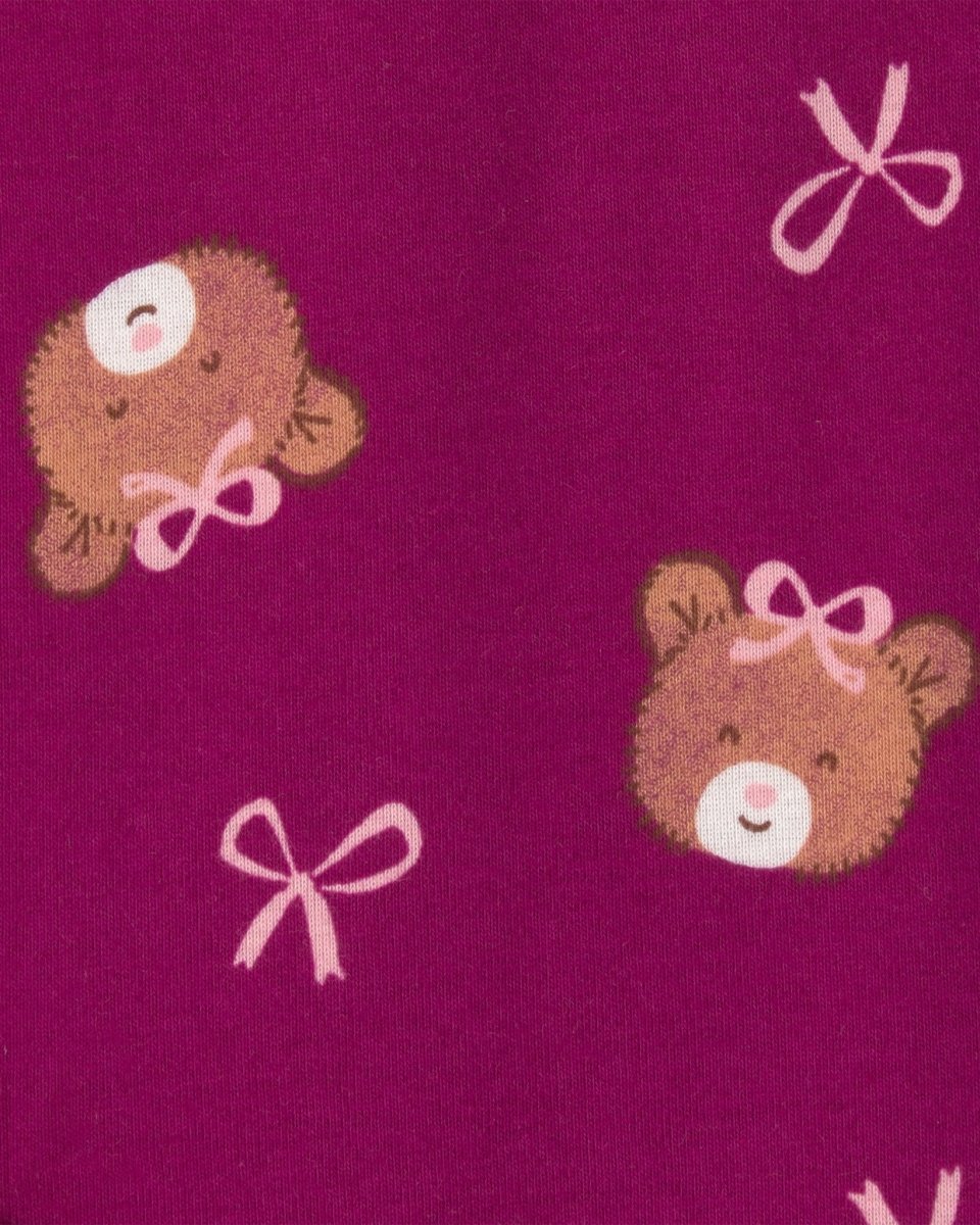 Pack 5 bodies de manga corta, ositos en morado y rosa - Carter's