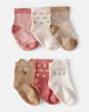6-pack of baby ankle socks with kittens