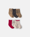 Pack 6 pares de calcetines tobilleros, gatos y leopardo