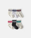 Pack of 6 ankle socks, varsity stripes