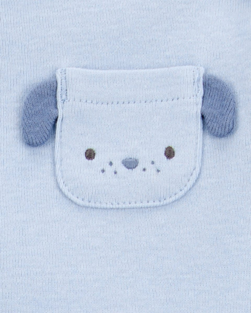 Pack cinco bodies algodón manga corta azules - Carter´s