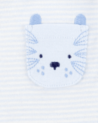 Pack cinco bodies algodón manga corta y bolsillo animales - Carter's