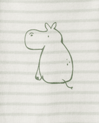 Pack cinco piezas body manga corta con diseño de hipopótamo - Carter's