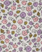 Pack cuatro bodies florales en púrpura con estampado de pajaritos - Carter's