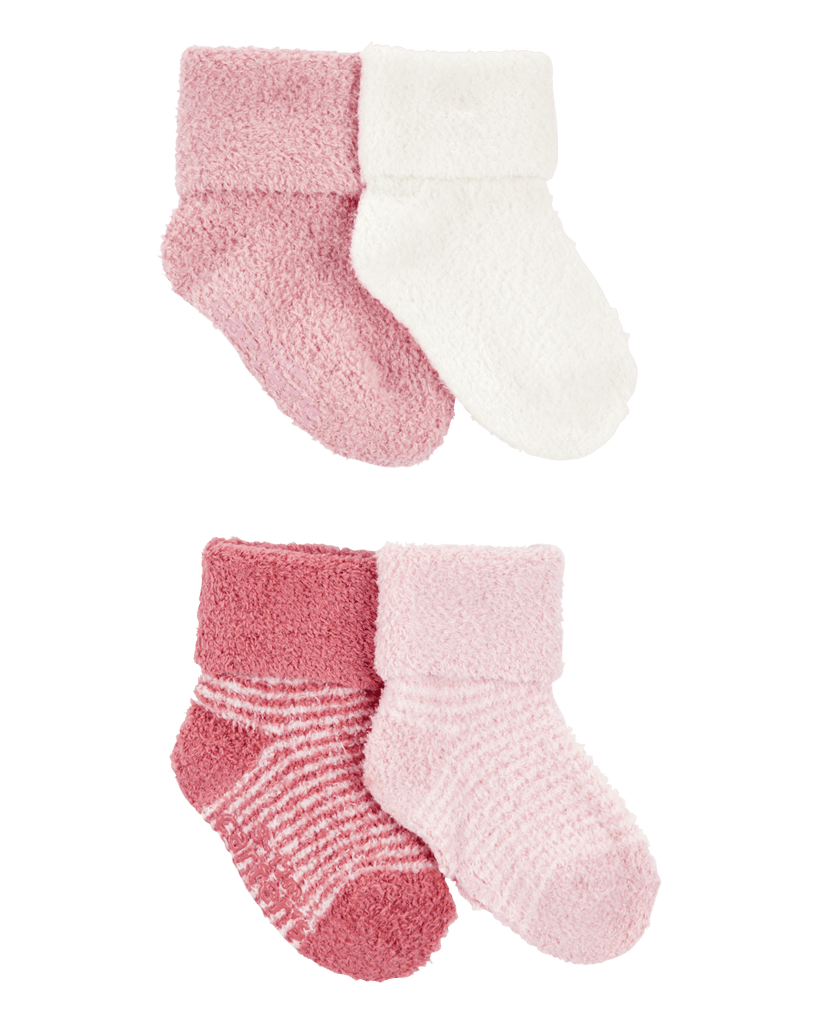 Pack cuatro calcetines chenilla rosados - Carter´s