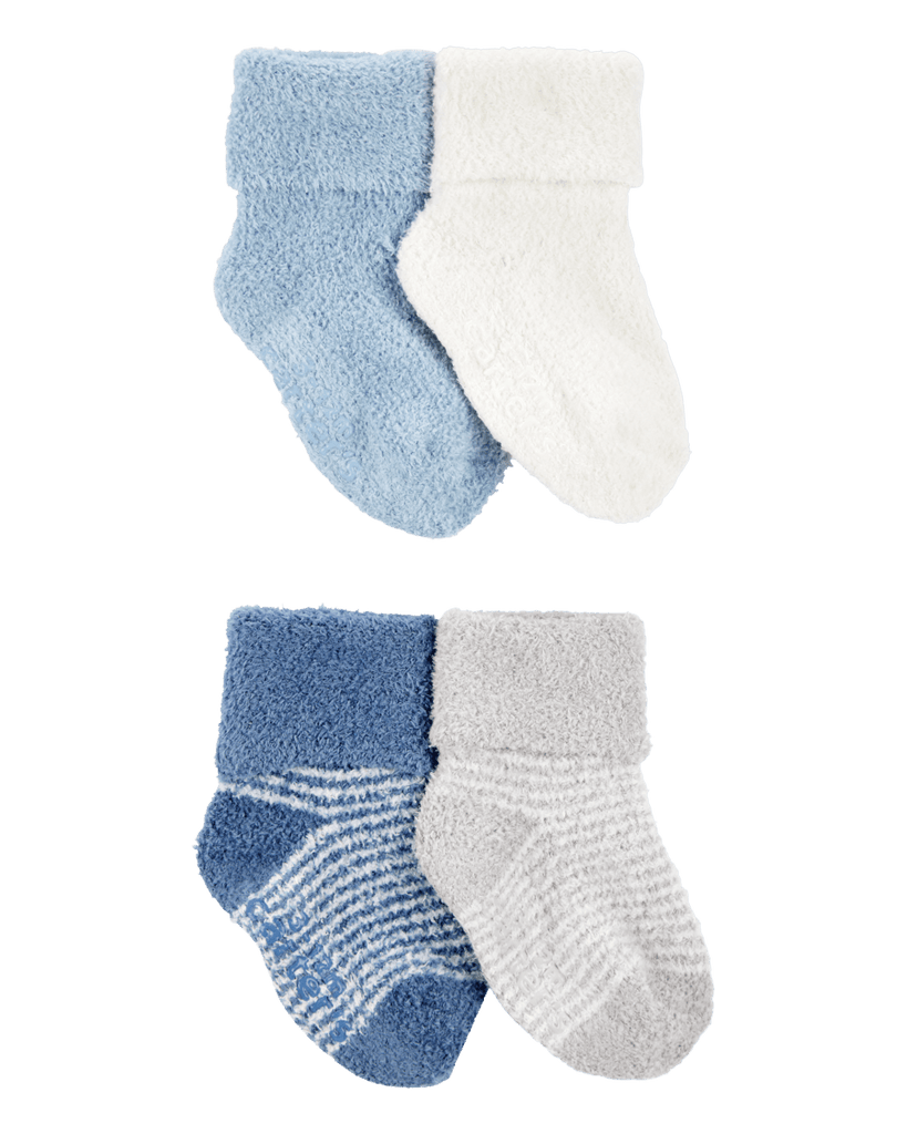 Pack cuatro pares calcetines chenilla azules - Carter´s