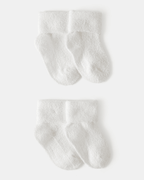 Pack cuatro pares calcetines chenilla blancas - Carter's