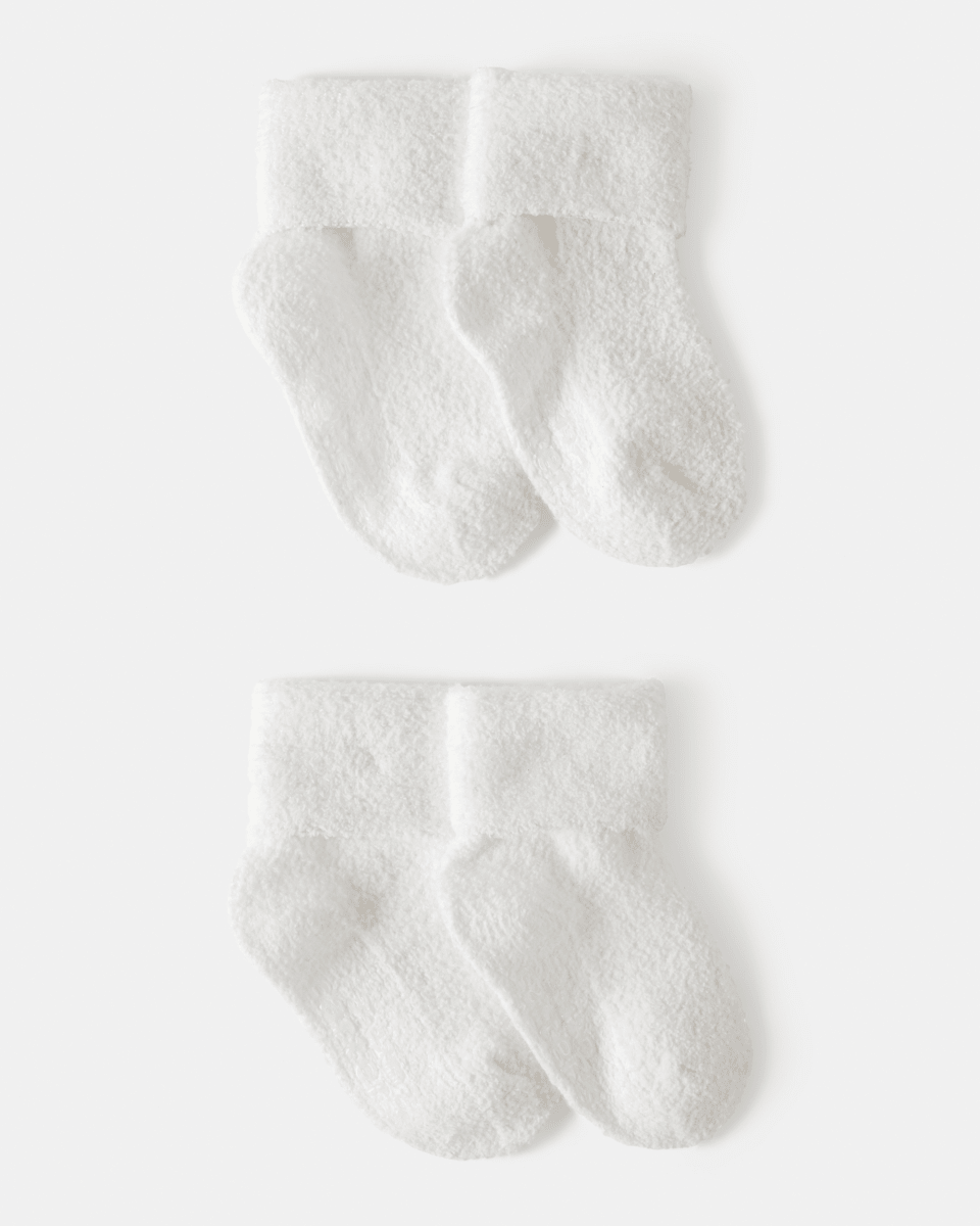 Pack cuatro pares calcetines chenilla blancas - Carter's