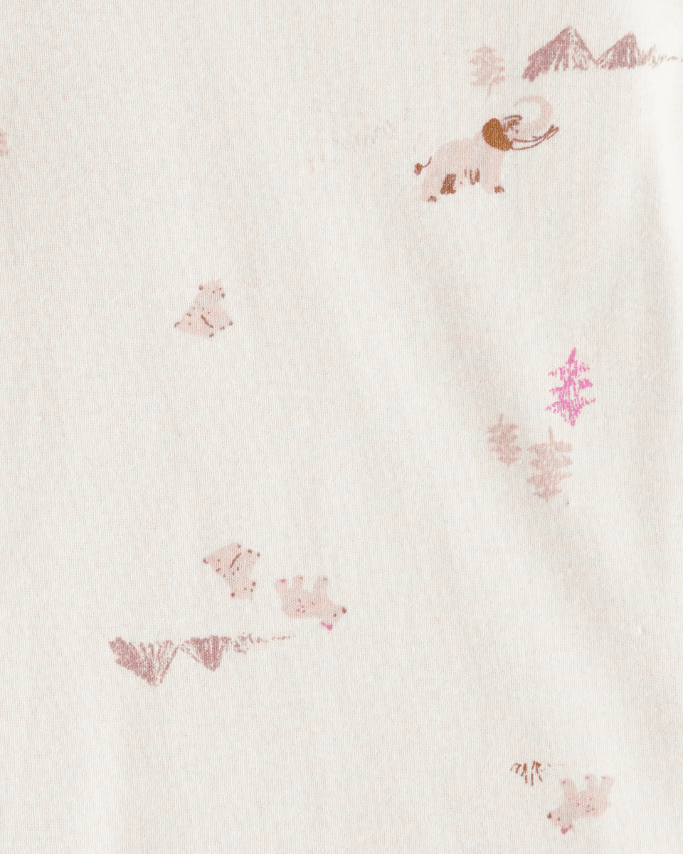 Pack cuatro piezas body manga larga con diseño de oso malva - Carter's