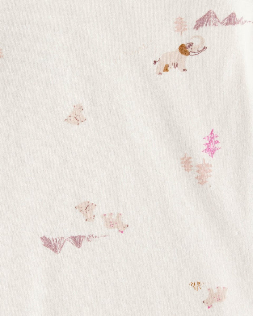 Pack cuatro piezas body manga larga con diseño de oso malva - Carter's