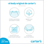 Pack de 4 bodies con dinosaurios y rayas en azul - Carter´s España