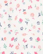 Pack de cinco bodies de manga corta en rosa y gris con estampado floral - Carter's