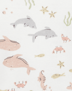 Pack de cuatro bodies de manga larga con estampado acuático, lunares y caballito de mar - Carter's