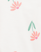Pack de cuatro bodies de manga larga en rosa y gris con estampado floral - Carter's