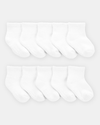 Pack of ten pairs of white cotton ankle socks