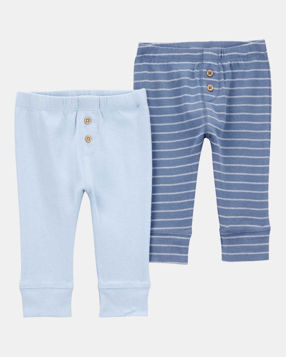 Pack dos pantalones algodón azules - Carter's
