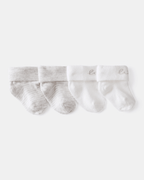 Pack dos pares calcetines algodón con puño plegable - Carter's