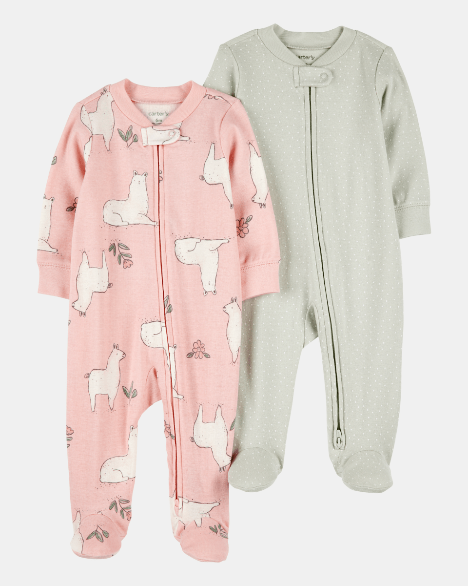 Pack dos pijamas enteros algodón diseño llama - Carter's