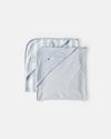 Pack of two striped bear cotton bath towels