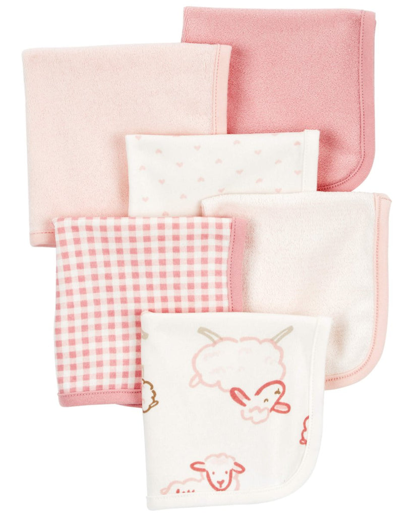 Pack seis toallas de terry, diseño ovejas - Carter´s