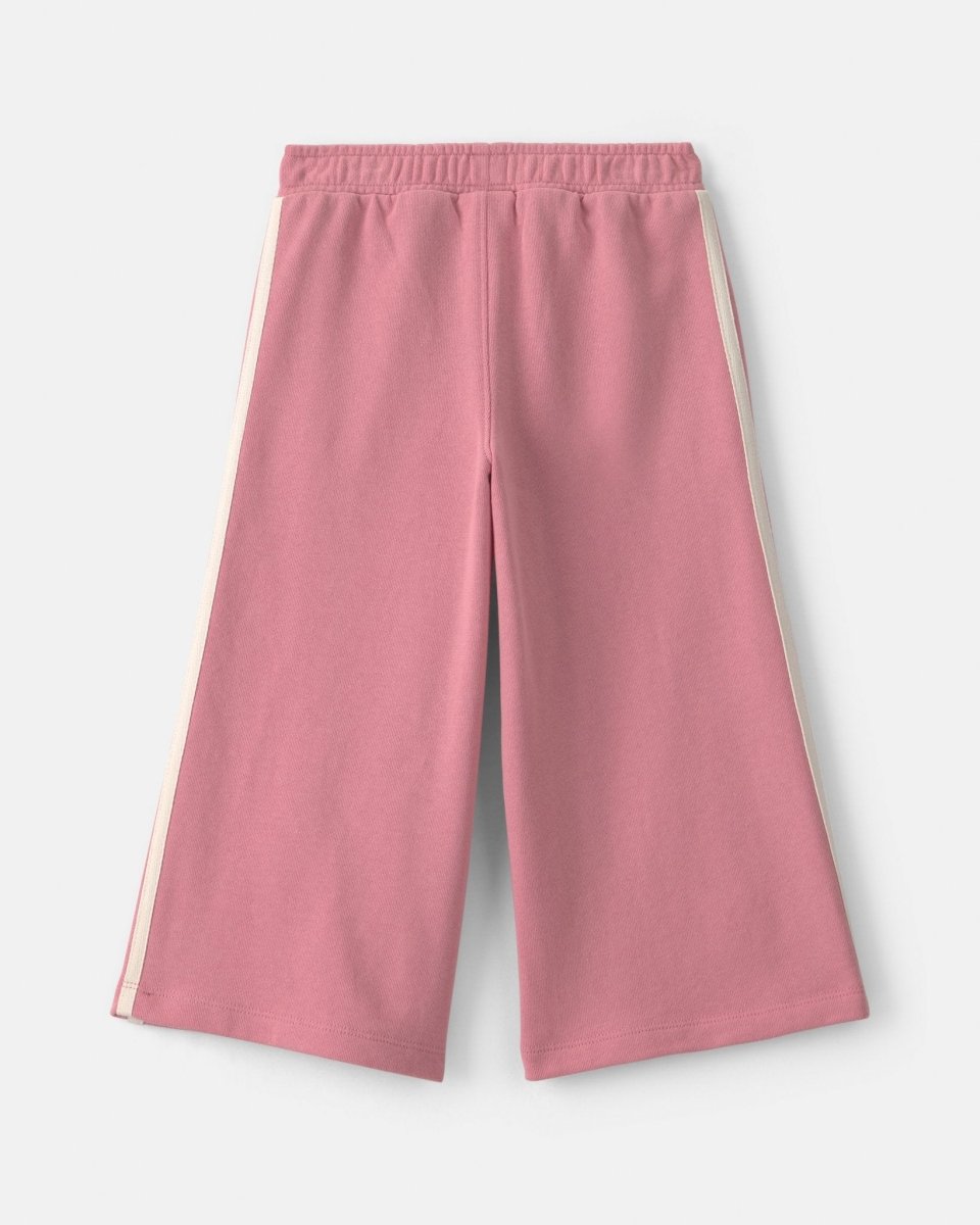 Pantalón ancho de rizo francés con lazo, rosa - Carter's