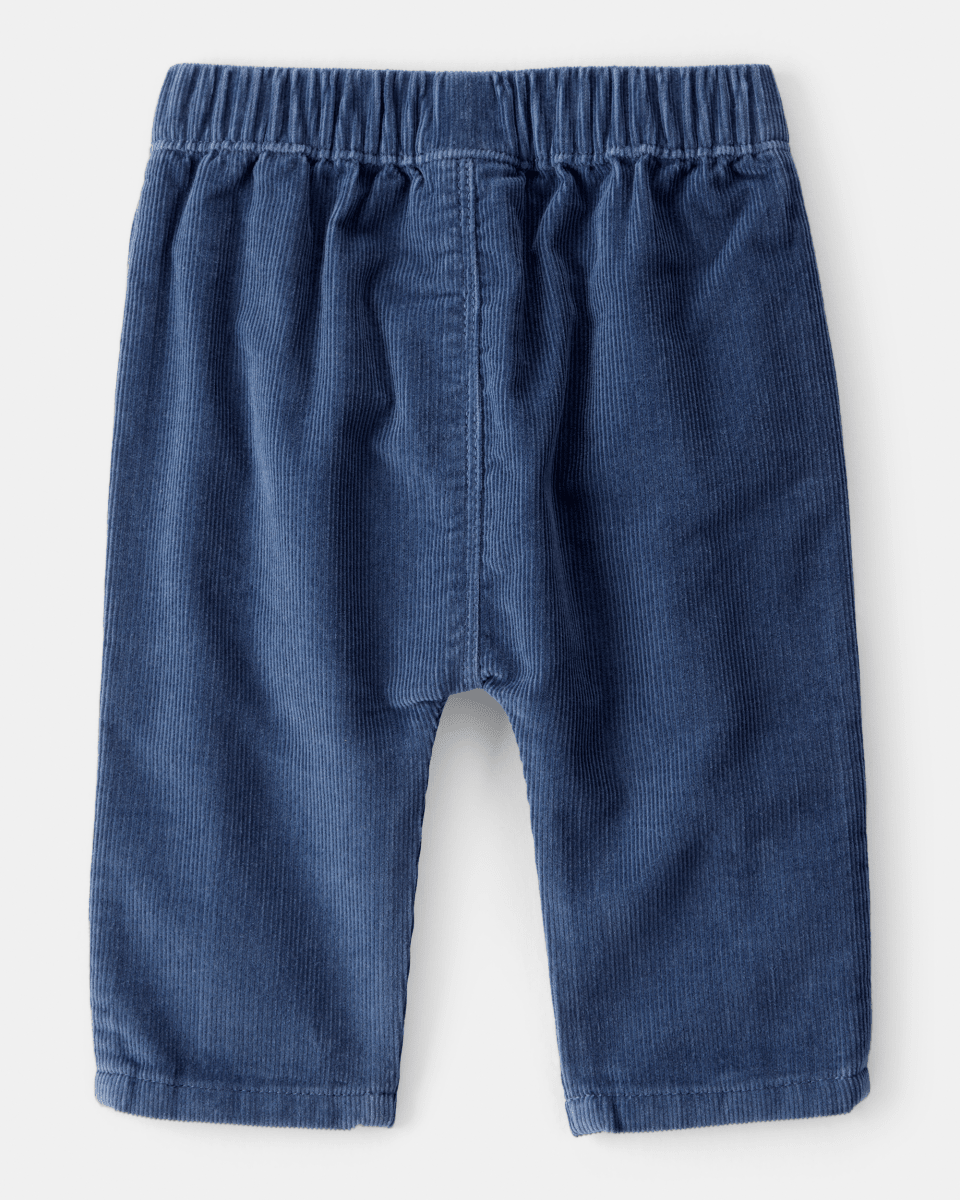 Pantalón de pana azul recto en algodón con cintura elástica - Carter's