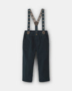 Pantalón de pana con tirantes extraíbles, azul marino - Carter's