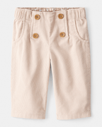 Pantalón de pana marrón recto con cintura elástica - Carter's