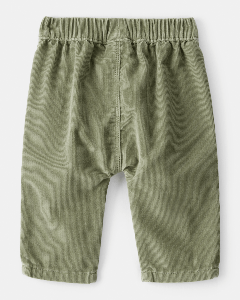 Pantalón de pana verde recto en algodón - Carter's