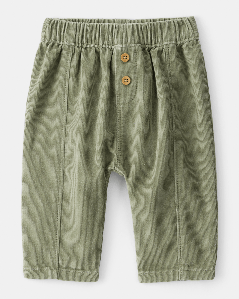 Pantalón de pana verde recto en algodón - Carter's