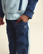 Pantalón jogger de popelín con cinta lateral, azul marino - Carter's
