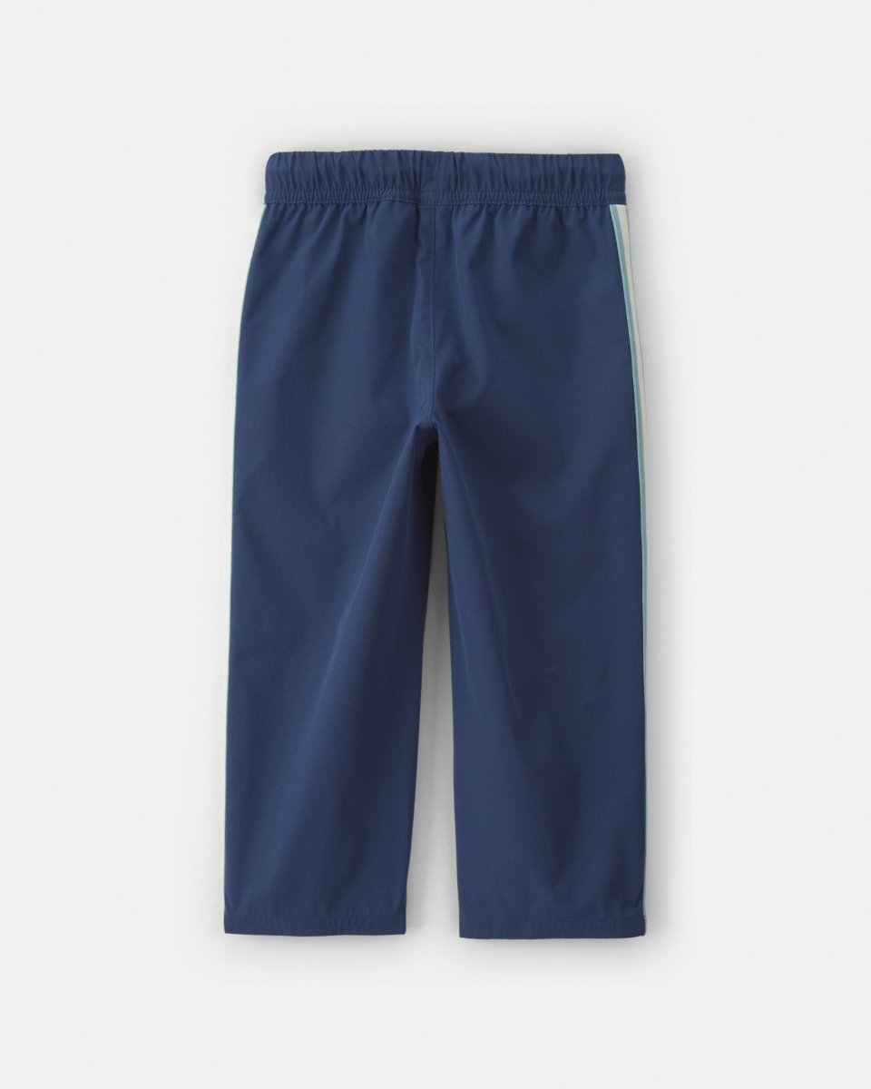 Pantalón jogger de popelín con cinta lateral, azul marino - Carter's